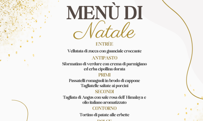 Menù di Natale con piatti tradizionali e gourmet.